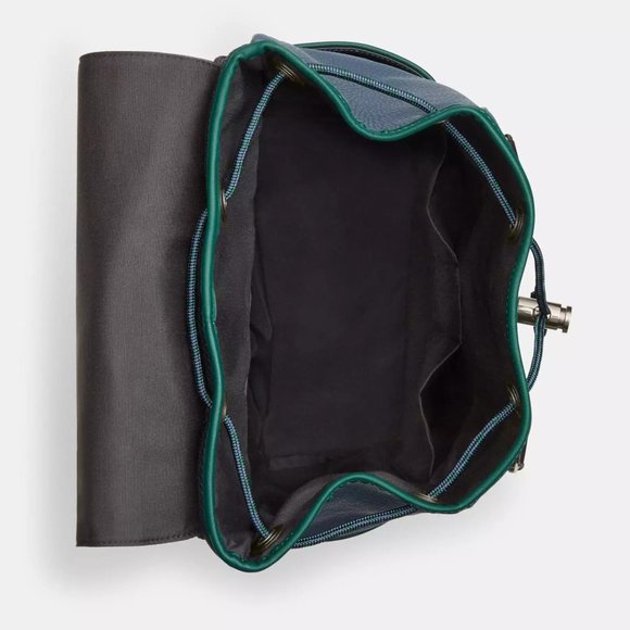 NWT Coach CL945 Track Backpack In Colorblock With Coach Stamp in Denim *SEALED* - Picture 4 of 9